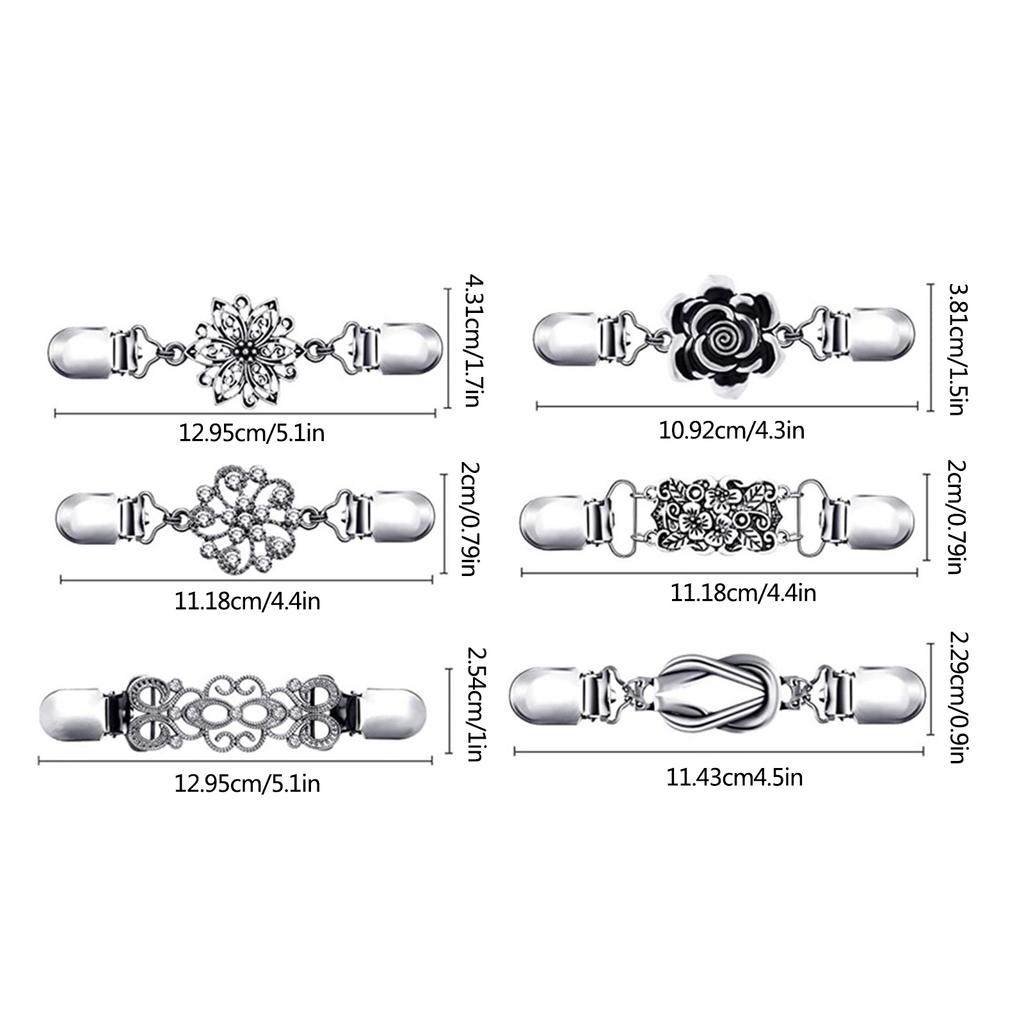 Женский кардиган Зажим Винтажный свитер Зажим для шарфа Воротник Металлический зажим Свитер Шаль Зажим на застежках Кардиган Английская булавка