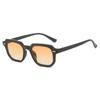 Retro Polygonal Frame Sun Glasses Striped Temples Driving Shades  for Women & Men