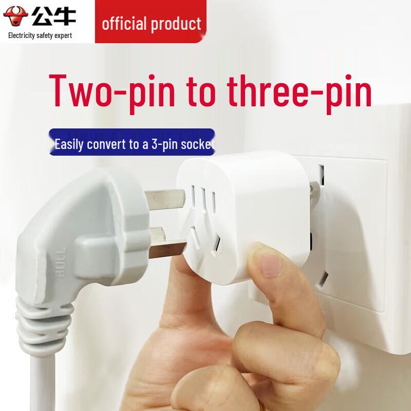 Bull 2-Pin to 3-Pin Power Adapter CN plug (adapter included)