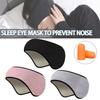 Adjustable Polyester Noise Cancellation Ear Muffs Blackout Mask Sleeping Relaxing Sleep Mask