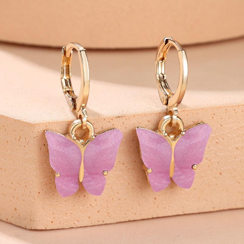 SHEIN butterfly earrings, summer temperament super fairy butterfly earrings, ear buckles ins wind color