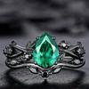 Кольцо Gun Black Inkstone Sea Blue Diamond Ring Помолвочное ювелирное изделие для женщин