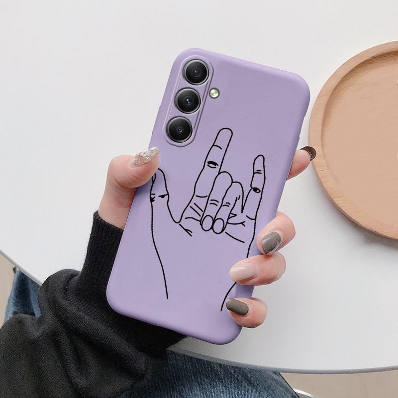 Мягкий силиконовый чехол Hand Lines для Xiaomi Redmi Note 13 Pro 13C Poco C65 Samsung A35 A55 M35 Huawei Honor 200 iPhone Camera Защитный противоударный чехол