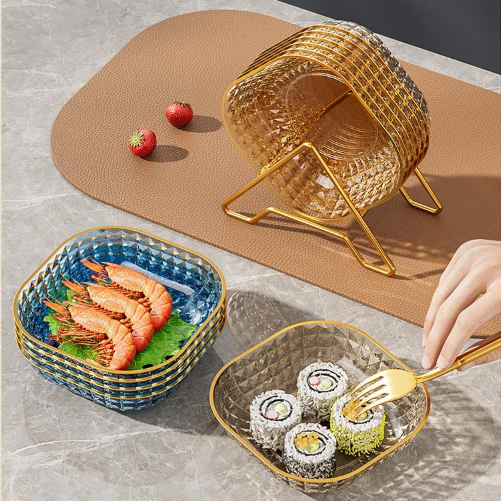 Reusable Bone Plate High-end Fruit Plate Multipurpose Vegetable Plate  Dining Table