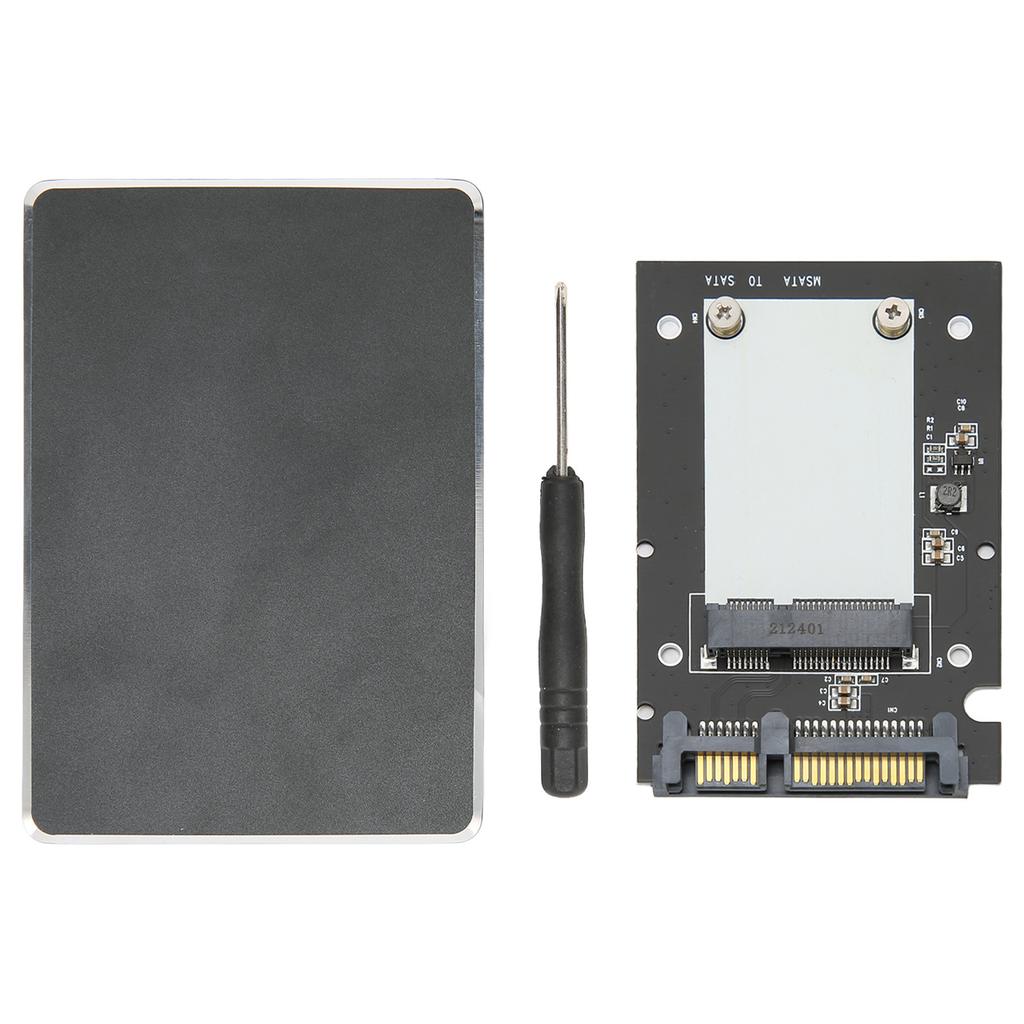 Корпус для SSD MSATA на SATA III 2,5 дюйма, полностью из алюминиевого сплава, Plug and Play, адаптер для SSD, коробка-адаптер для твердотельного накопителя