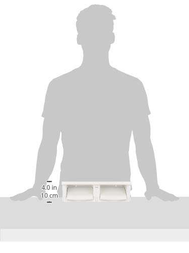 TOTO Double Towel Holder, Flat Shelf (Resin), White, YH650#NW1