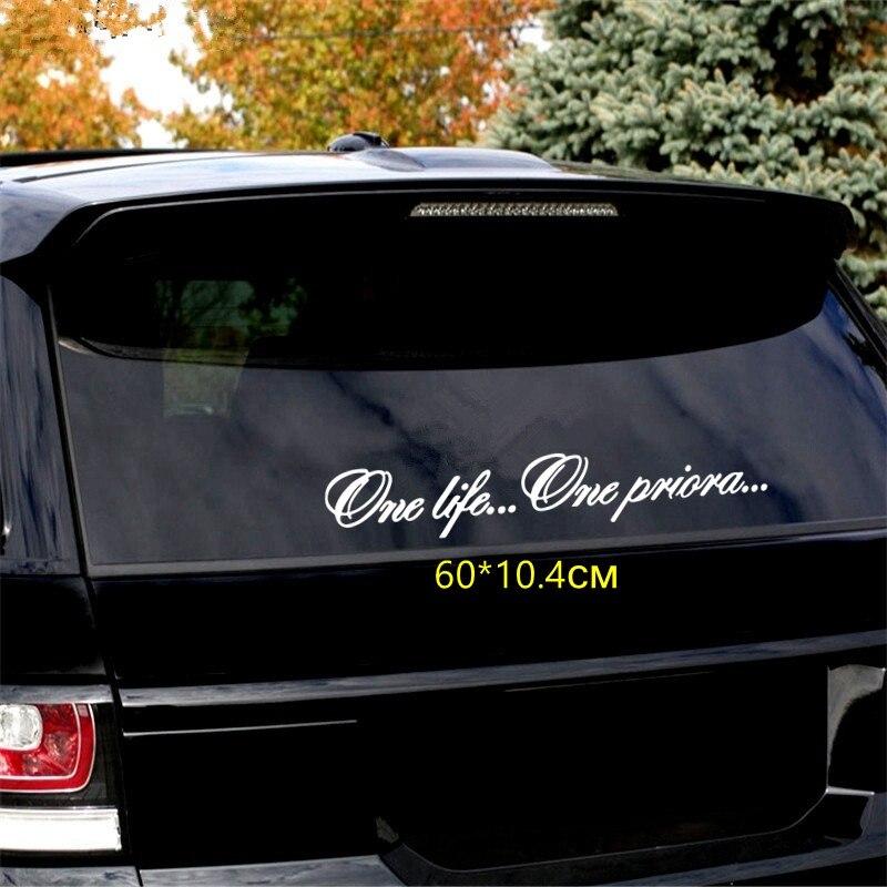 Tri Mishki HZX839 #60*10,4 см One Life One Priora автомобильная наклейка виниловые наклейки аксессуары для мотоциклов наклейки