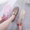 Hollow Out Bling Rainproof Jelly Sandals Women Summer Candy Shoes Woman Slippers Cover Toe Flat Femmes Sandales Pvc Sandalias