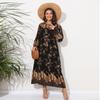 Large Size XL-5XL Women's Dresses Spring and Autumn Dresses Long Dresses Mother Loose Slim Long Dresses