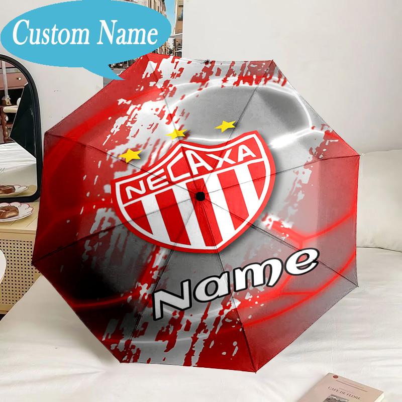 Custom Name Umbrella Necaxa Football Design Umbrella 8-Frame for Travel, Camping, Casual Lightweight Portable, Essential for Family Gifts