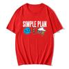 Оригинальная футболка с логотипом из 3 иконок группы SIMPLE PLAN, принт, короткий рукав, хлопок, летняя, с круглым вырезом, унисекс, уличная одежда, топ