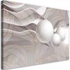Canvas Print, Gold Leaves and Balls 3D