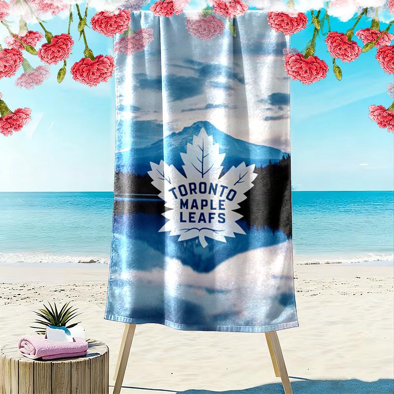 Пляжное полотенце с принтом Toronto Maple Leafs, большое, мягкое, быстросохнущее, для пляжа, кемпинга, плавания
