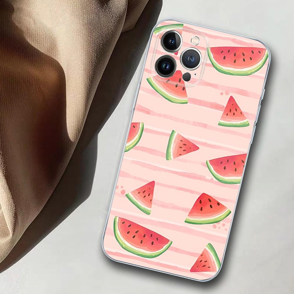 Watermelon Pattern Phone Case For iPhone 14 11 12 13 Mini Pro XS Max Cover 6 7 8 Plus X XR SE 2020 Funda Shell