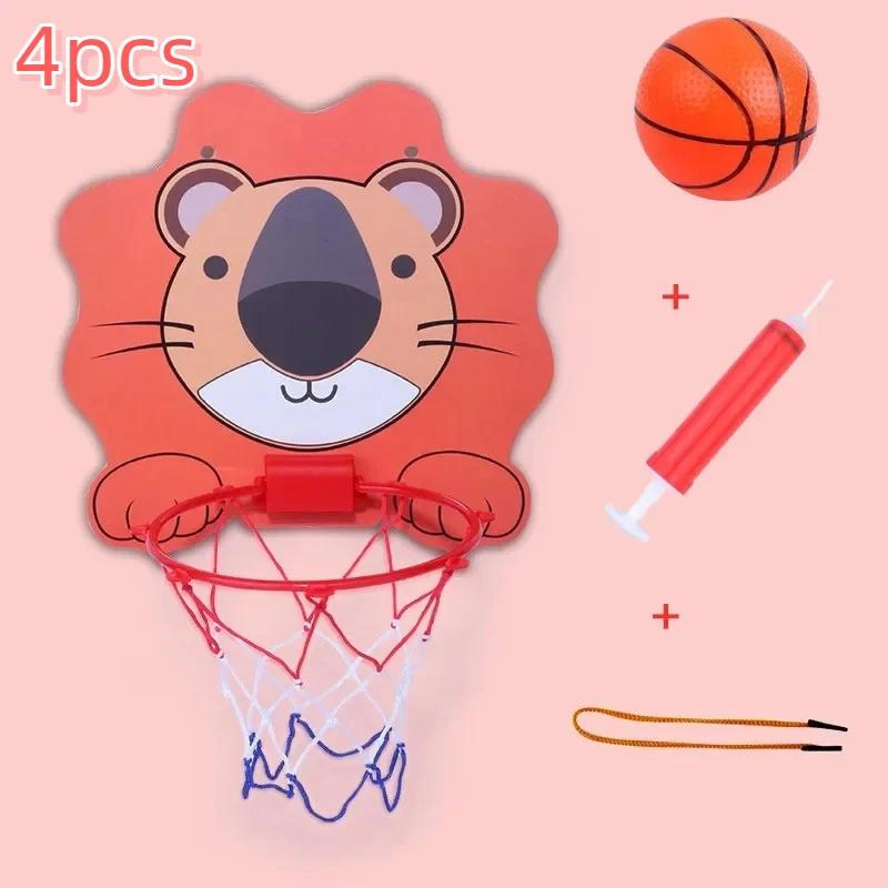 Children's Creative Basketball Hoop Kit - Cartoon Animal Basketball Stand Indoor Outdoor Sport Play Game Toys Kids Basketball