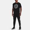 Under Armour Футболка с коротким рукавом и круглым вырезом, с принтом баскетбольного логотипа Hoops, мужская, черная 1361920-001
