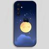 Чехол для телефона 'Милые животные на Луне' для Samsung Galaxy A13, 21s, 22, 31, 32, 40, 52, 71, A91, Мягкий черный корпус