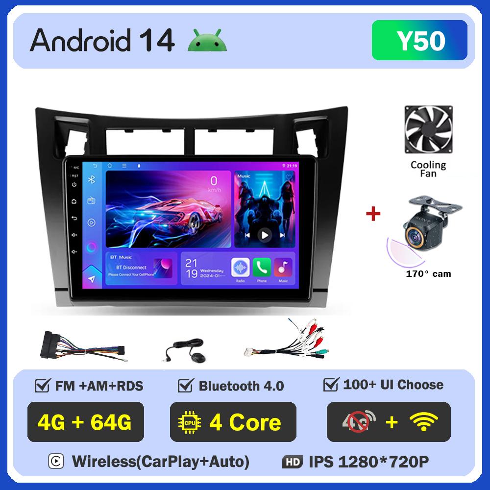 Для Toyota Yaris XP90 2005 - 2012 Автомобильный радиоплеер Car Carplay Screen Autoradio Mirror Link Car Intelligent Systems Сенсорный экран