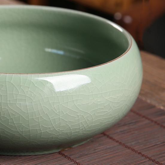 Чаша для лотоса, керамическая ретро-чаша для лотоса, держатель для гидропонных растений, однотонный глазурованный цветочный горшок для водных растений, чаша для нарцисса, лотос