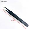 9pcs/set Anti-static ESD Stainless Steel Tweezers Maintenance Tools Industrial Precision Curved Straight Tweezers Repair