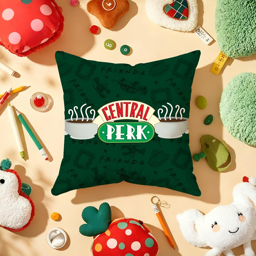 Classic TV Show FFriends Cushion Cover Plush Fabric Soft DoubleSided Printed Sofa Warm Winter Home Gift Pillow Cover