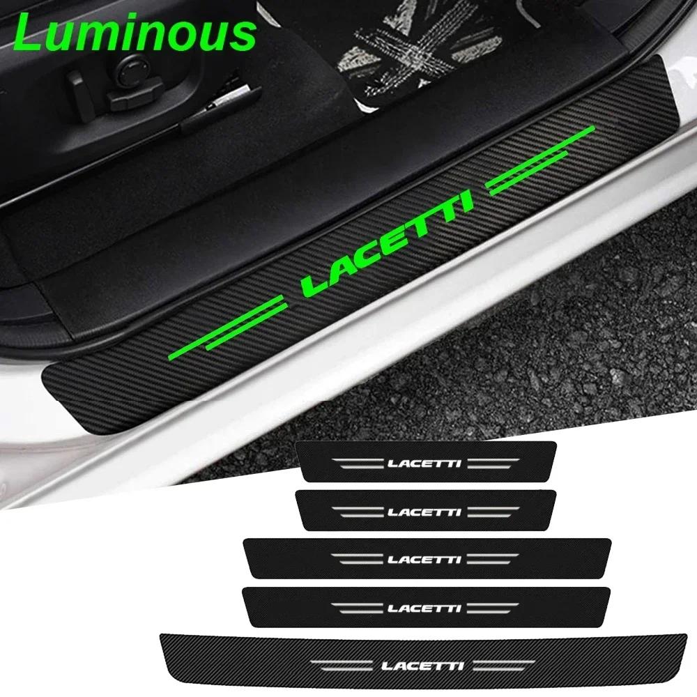 Luminous Car Door Sill Scuff Plate Waterproof Stickers For Chevrolet LACETTI Rear Trunk Bumper Anti-Scratch Protective Decals