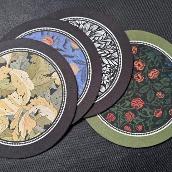 Винтажная впитывающая подставка под стакан с этническим цветочным узором из ткани, быстросохнущий диатомитовый коврик для горячих и холодных напитков