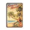 Пляжная жестяная вывеска, винтажный постер, летняя металлическая пластина, художественный настенный декор для Тики-бара, пляжного дома, приморского клуба серфинга, настенная жестяная вывеска