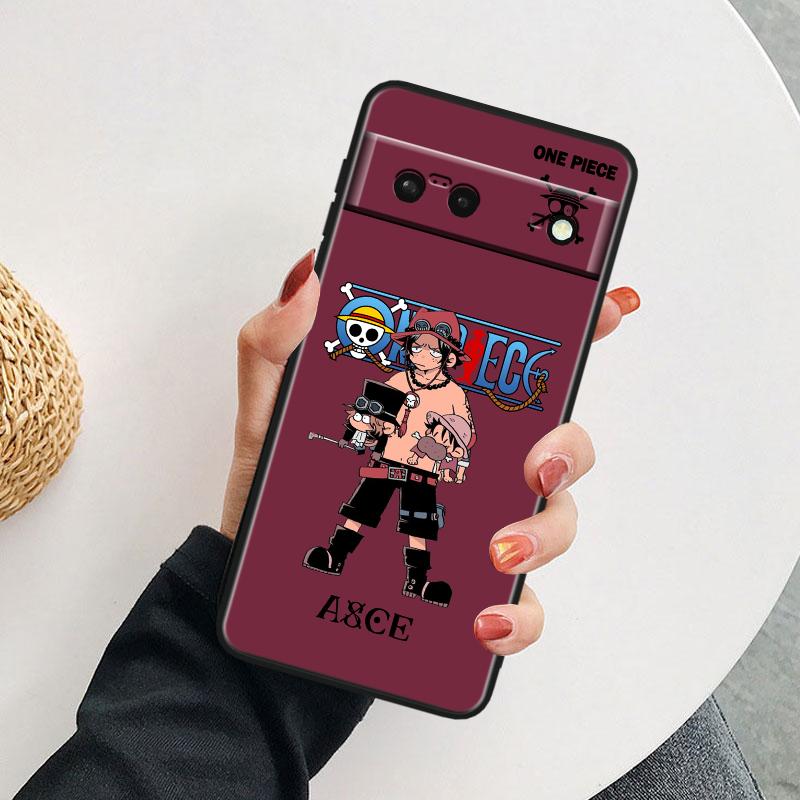 Цельный противоударный чехол Luffys для Google Pixel 8 7A 6A 5A 5 4 4A XL Pro 5G, черный чехол для телефона, мягкий чехол для телефона Fundas Capa