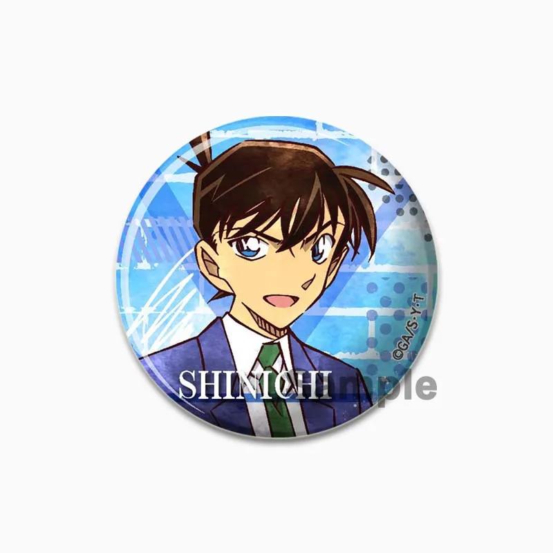 32/44/58mm Maorilan Haibara Ai Conan Hattori Heiji Badge Cartoon Anime Cute Brooch Pins for Clothes Backpack Hat Jewelry Accessories