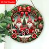 Деревянная рождественская табличка с узором гнома - Круглая табличка Navidad для рождественской елки, балкона, декора - Идеальный рождественский подарок