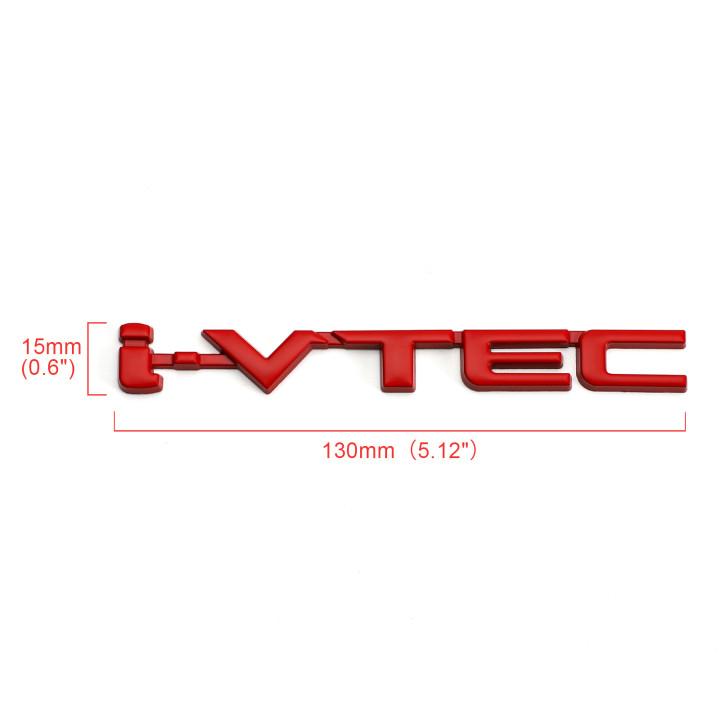 3D Металлическая i-VTEC Наклейка Эмблема Задняя Крышка Багажника Турбо Крыло Серебристый/Черный/Красный