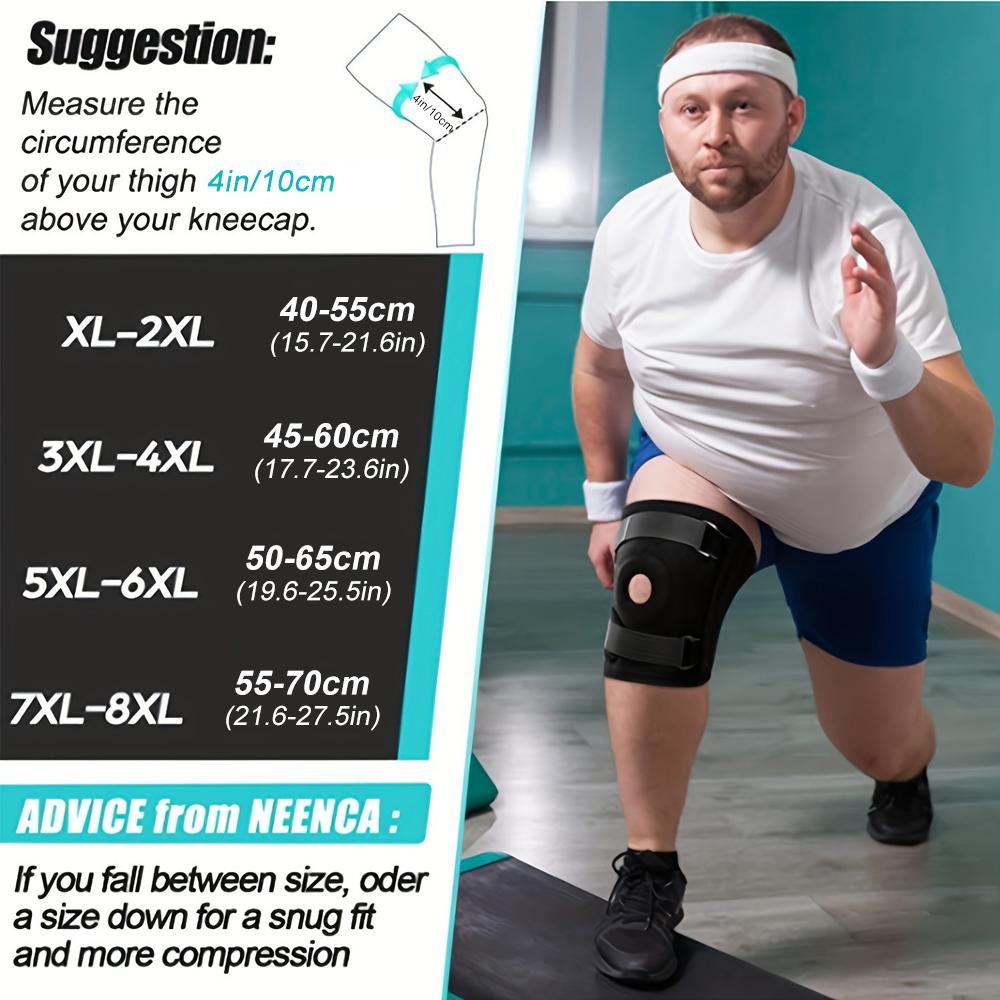 1 шт. наколенник большого размера для мужчин и женщин – гелевые подушечки для надколенника и боковые стабилизаторы для ПКС, разрыва мениска, артрита, восстановления после травмы