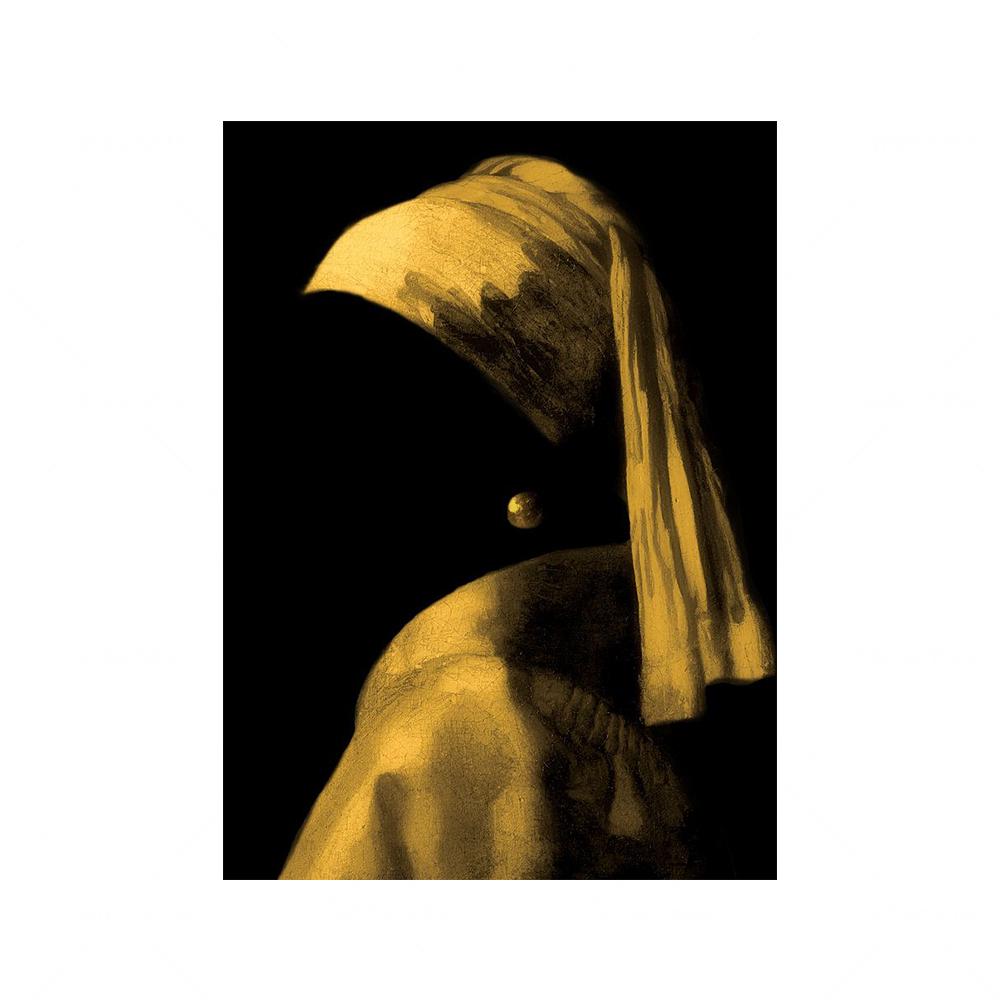 WC туалет плакат украшения модные женские декоративные картины черный золотой рулон бумаги холст настенные художественные картины для ванной комнаты