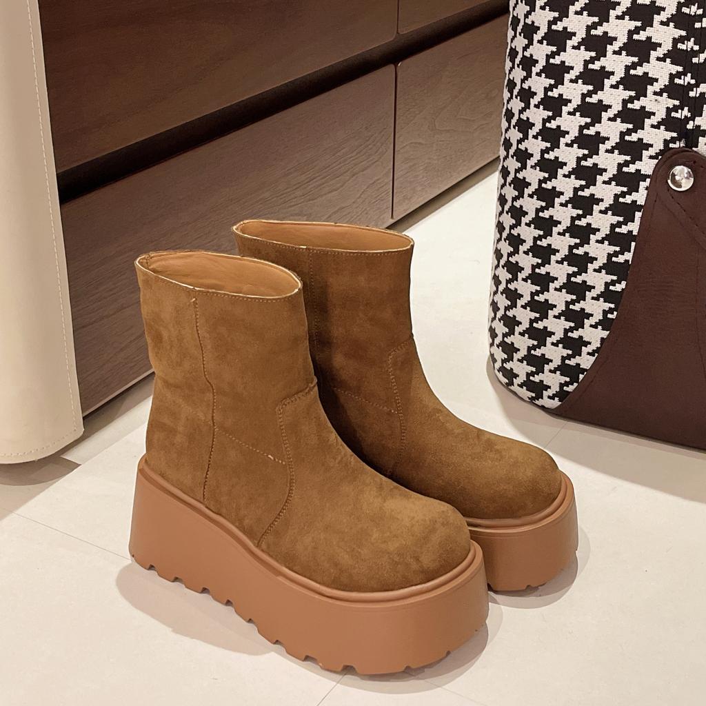 Леопардовая платформа женские зимние ботильоны замшевые туфли на высоком каблуке женские 2025 тренд зимние брендовые готические прогулочные мотоциклетные ботинки женские