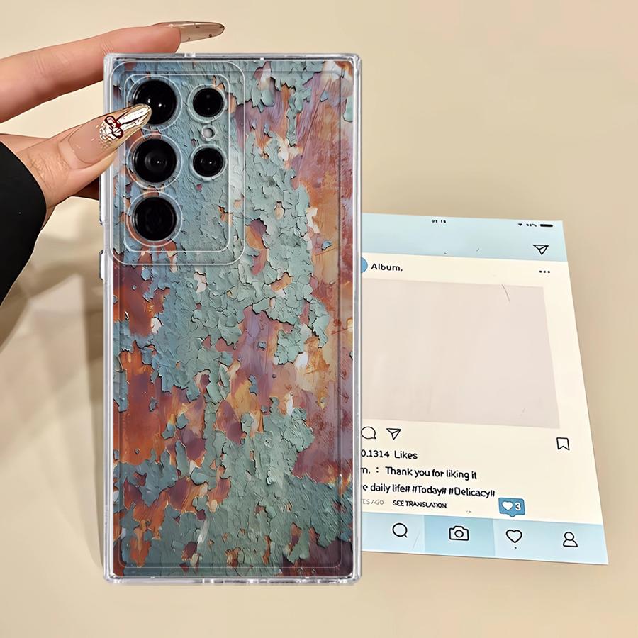 Ретро-чехол-кейс с эффектом ржавчины для Samsung Galaxy S26 S25 Edge S20 Plus S23 Ultra S24 S21 Note 20 Ultra 10 S22 FE