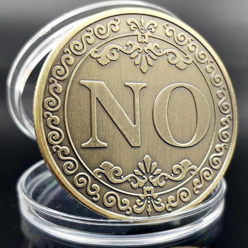 Креативная коллекционная монета из сплава «Да или нет», монета с решением, художественная коллекция, двухсторонняя подарочная памятная золотая монета