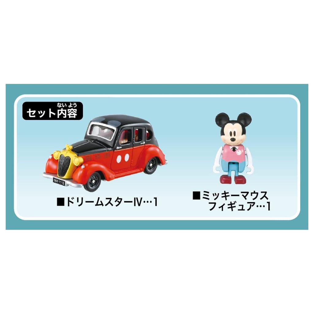 TAKARA TOMY Dream Tomica 176 Disney Motors Dream Star IV Mickey Mouse Miniature Car Toy for Ages 3 and Up No.