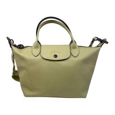 Le Pliage Xtra Застежка-молния Съемный регулируемый плечевой ремень Кожаная сумка-пельмень Маленькие женские сумки Фисташково-зеленый 1512987244