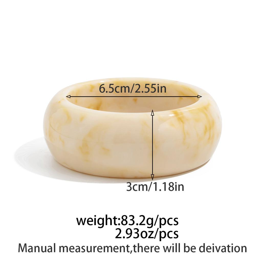 DIEZI 8 Style New Bohemian Beige White Acrylic Resin Bangles Exaggeration Fashion Geometric Wide Bangles Bracelets For Women Men