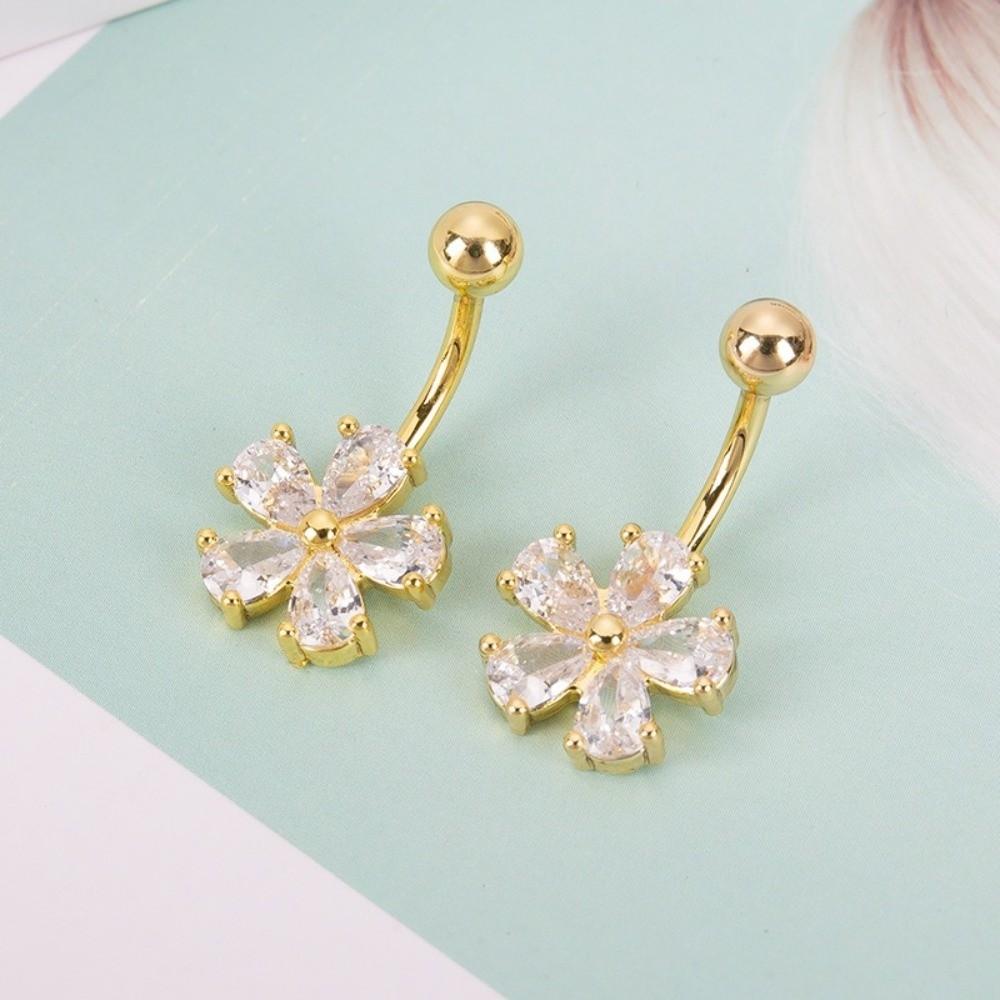 Stainless Steel Belly Button Rings Crystal Body Piercing Jewelry Navel Ring  Sexy