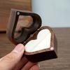 Heart Shape Wooden Gifts Case Storage Holder Jewelry Box Ring Storage Box Display Box