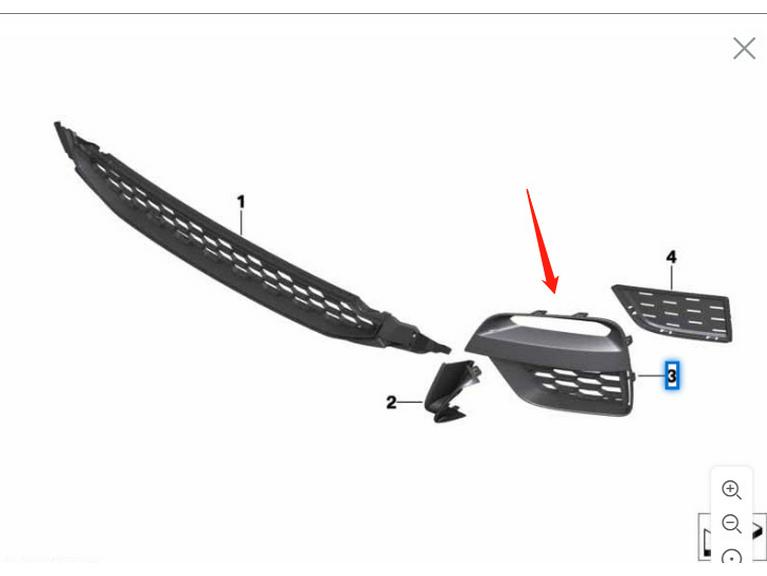 Рамка противотуманной фары переднего бампера BMW X3 G08 51118092757/51118092758