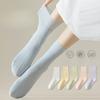 Женские весенне-летние тонкие однотонные бесшовные носки-трубки из хлопка, впитывающие пот