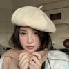 Британский Ретро Берет Женский Весенне-Осенний Вязаный Литературный Шляпа Художника Корейская Версия Универсальная Теплая Шапка