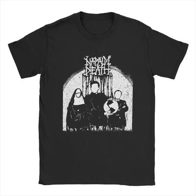 Футболки Napalm Death Мужские из чистого хлопка Уникальная футболка Футболки с круглым вырезом Топы с коротким рукавом Большие размеры