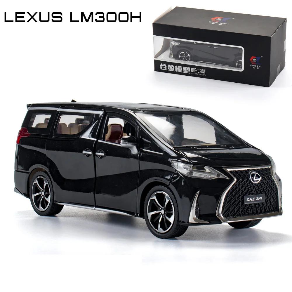 pzdf1 1:24 Lexus LM300H Diecast High SimulationAlloy Car Model Sound Light Boy Toys 6 Doors Can Open Children Gift Collection