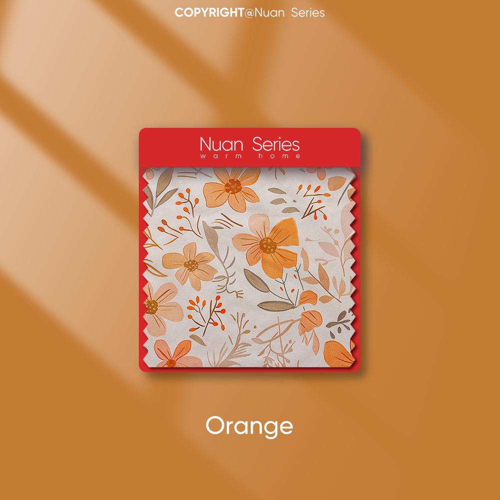 1 шт. Серия Nuan Французский винтаж Оранжевый цветочный принт Светонепроницаемая штора 100% Светонепроницаемая штора для спальни Гостиной Балконного окна для домашнего декора