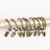 Pack of 10 Multipurpose Metal Curtain Rings with Clips 25 mm Interior Diameter for Curtain Rod, Drapery Hangers Easy Installation for Home Decors