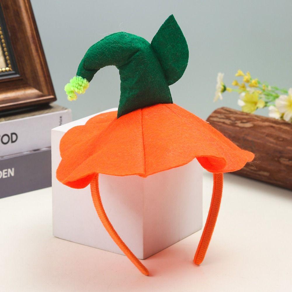 Bright Orange Halloween Headband Non Woven Party Headwear Festival Hair Clip Halloween Party